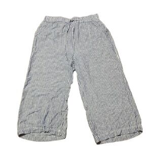 Thread & Supply Wide Leg Crop Pants Daytripper Blue White Stripe Pull-On XXL